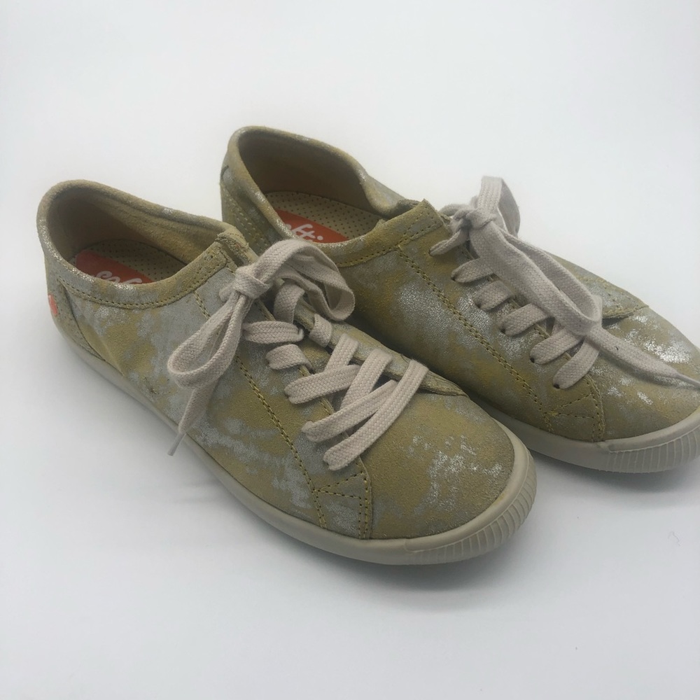 Softinos by Fly London Isla Soft Leather Lace Up Sneakers Size 35 Trainers Shoes